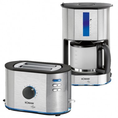 Bomann SET Kaffeemaschine KA1561 + Toaster TA1563