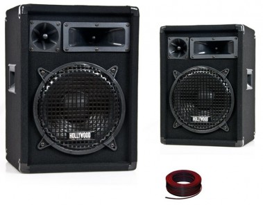 ETT PA Boxen DJ-Pro 10 + Boxenkabel 2x 1,5mm&sup2; 10m