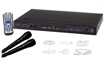 Bomann Karaoke Party Kinder DVD-Player 2 Mikrofone USB SD MP3 CD-Ripping AEG DVD 4536