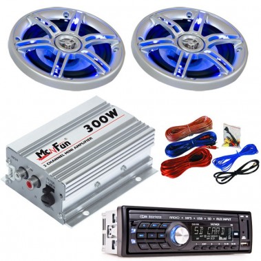 etc-shop Auto Anlage Verst&auml;rker Endstufe Lautsprecher Radio MP3 USB SD Autoradio CAR-142