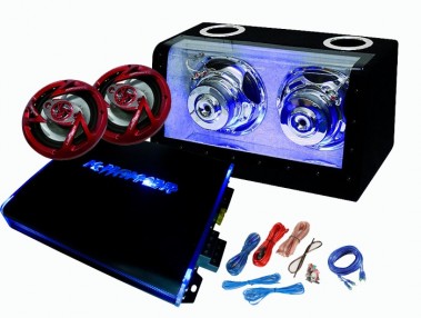 etc-shop 2700W Auto Set Verst&auml;rker Endstufe Boxen Basskiste Subwoofer Boxen CAR-203