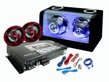 etc-shop 2700W Auto Set Verst&auml;rker Subwoofer Lautsprecher Kabelset Zubeh&ouml;r Boxen CAR-205