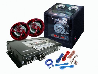 etc-shop 2700W Auto Set Verst&auml;rker Subwoofer Boxen CAR-206