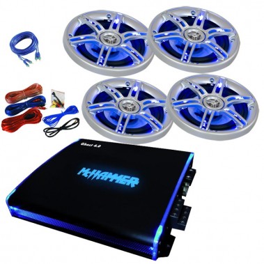 etc-shop 2700W Auto Komplettanlage Verst&auml;rker Boxen Endstufe Lautsprecher Set CAR-222