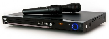 Karaoke Party DVD-Player MP3 WMA JPEG MPEG-4 2x Mikrofon EuroLine DVD-1026