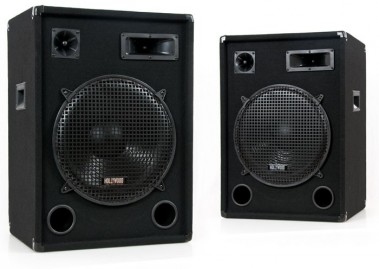 ETT 1600W PAAR 3-Wege PA Lautsprecher Boxen DJ-Pro 15