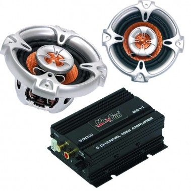 etc-shop 300W Auto Musikanlage Endstufe Lautsprecher CAR-316