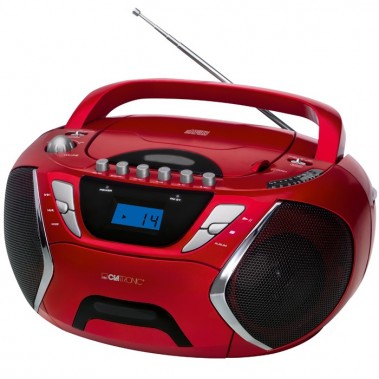 Bomann Tragbarer CD MP3 Radiorecorder Clatronic SRR 828 rot
