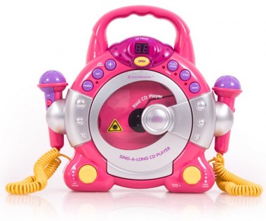 W&ouml;rlein Kinder CD-Spieler tragbar Sing-a-long Funktion KCD45 Pink