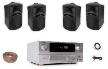 etc-shop 800 Watt Musikanlage 4 x Boxen + Verst&auml;rker Gastro-33