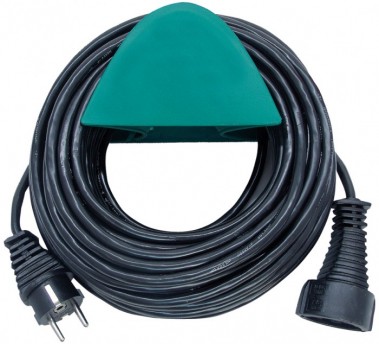Brennstuhl Verl�ngerungskabel + Schutzkontakt-Stecker + Wandhalter BN-EXT02 25m