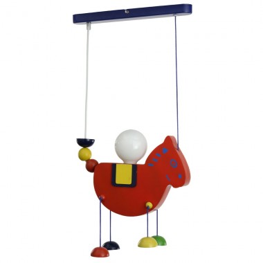 Bunte Kinder Deckenleuchte H&auml;ngeleuchte Pendelleuchte ESTO Holz Texas Cowboy 56272