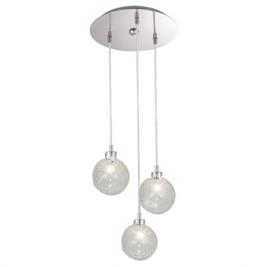 Deckenlampe H&auml;ngeleuchte 3-flammig Pendelleuchte Glaskugeln ESTO Elena 980078-3
