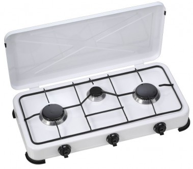 Gaskocher Campingkocher Outdoor Zelt 3-flammig Kochplatte Tristar Brixton KO-6383