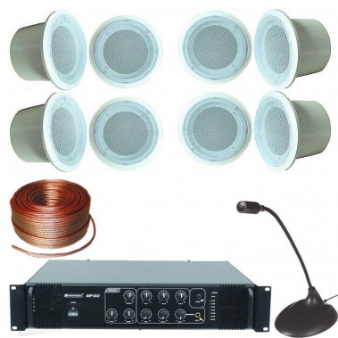 etc-shop Elektroakustische Anlage ELA Beschallung Wartezimmer Arztpraxis Deckenmontage ELA-6