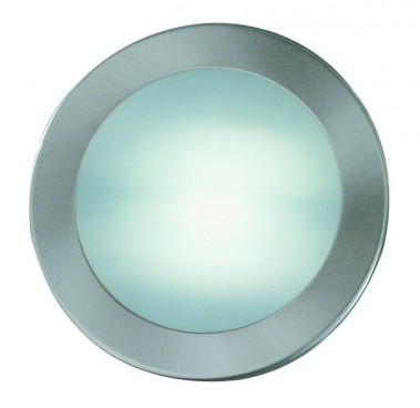 Deckenleuchte Deckenlampe rund Nickel matt Glas Leuchte Beleuchtung Globo 4911