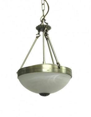 H&auml;ngeleuchte Lampe Wohnzimmer Esszimmer H&auml;ngelampe Altmessing Leuchte Globo 6890