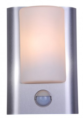 Au&szlig;enlampe Gartenlampe Gartenleuchte Edelstahl Sensor IP44 Opaloptik Globo 32205
