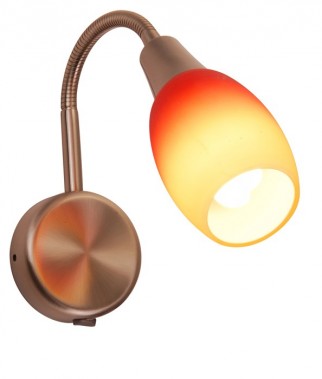 Wandleuchte Wandlampe Leselampe Nickel flexibel Energiesparleuchte Globo 54906-1