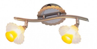 Deckenleuchte Deckenlampe Deckenstrahler matt Chrom klar Orange Globo 56080-2