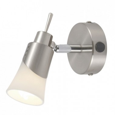 Wandleuchte Wandstrahler Wandlampe Nickel Chrom Opaloptik Globo 56900-1