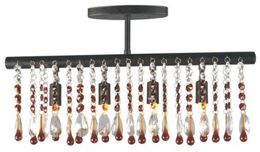 Deckenleuchte Deckenstrahler Deckenlampe Kristal Bunt Wohnzimmer Globo 68402-4