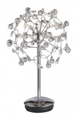 Tischleuchte Tischlampe Nachttischlampe Stehlampe Chrom Metall Globo 68317-6