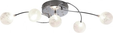 Deckenleuchte Deckenlampe Chrom LED Glas Satiniert Licht Globo Bowiea 68391-5