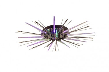 Deckenleuchte Deckenlampe Chrom Glas-Bl&uuml;ten Lampe Licht Globo 68516-12