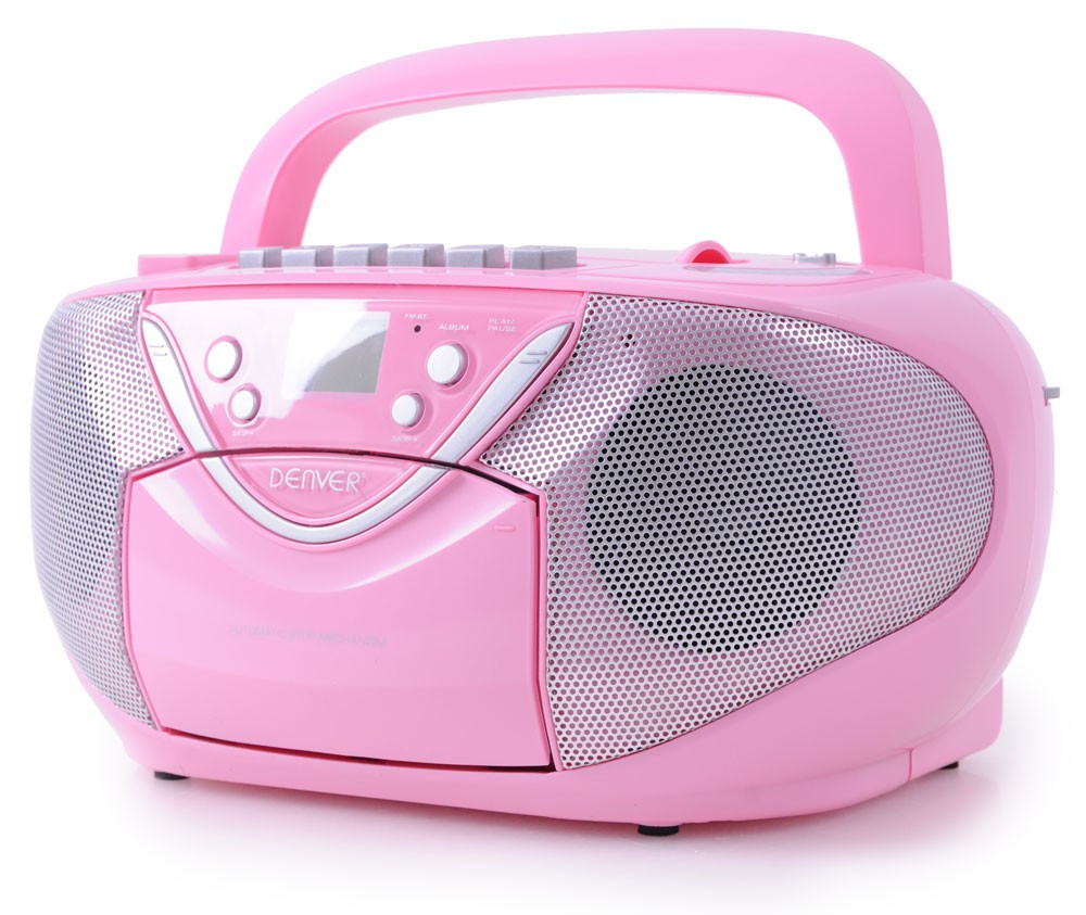 Kinder Stereoanlage pink CD/MP3Player Radio Kassette USB SD