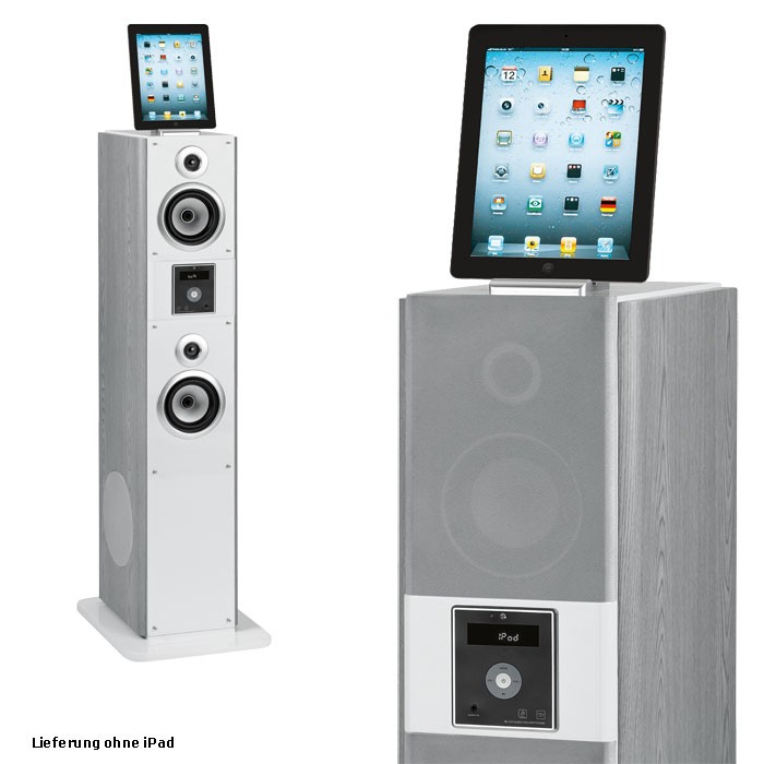 Soundtower 2.1 750W Dockingstation Subwoofer iPad iPhone iPod AEG IMS