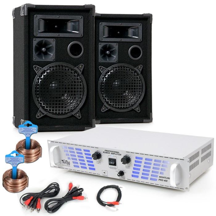 Party Karaoke Anlage Set PA Boxen Lautsprecher Mikrofon 1200W