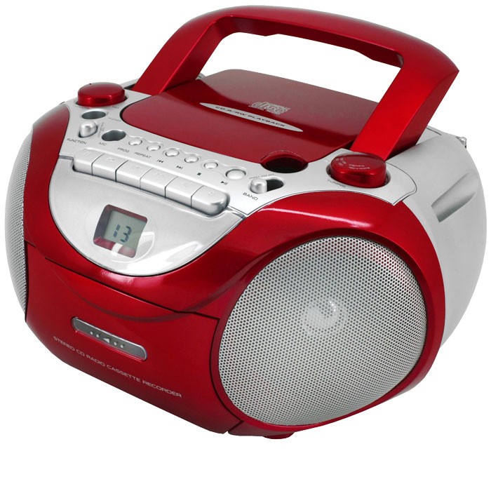 Mobiler Kinder Kassettenrecorder Mikrofon Karaoke Stereo CDPlayer