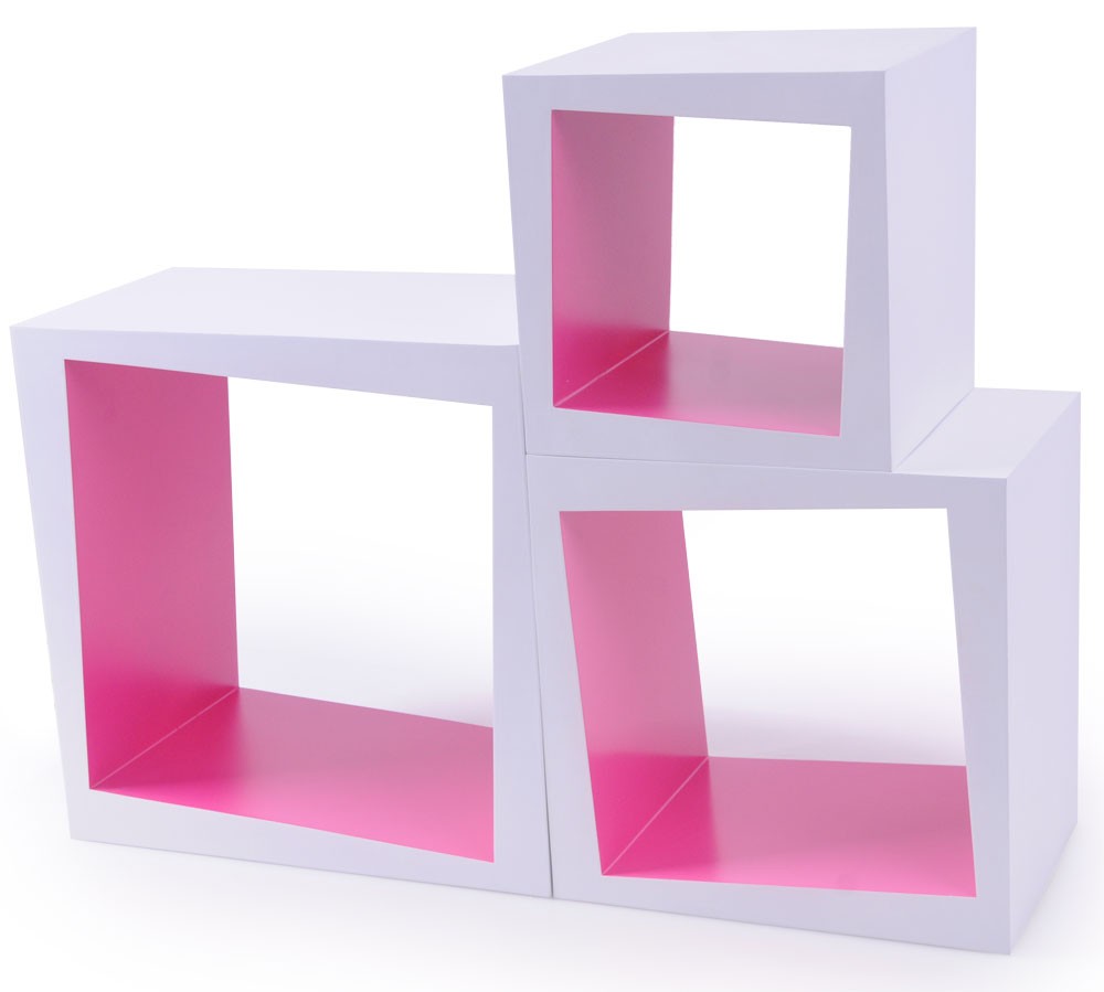 Holz bücher wand designer kasten regal modern rosa weià mdf ...