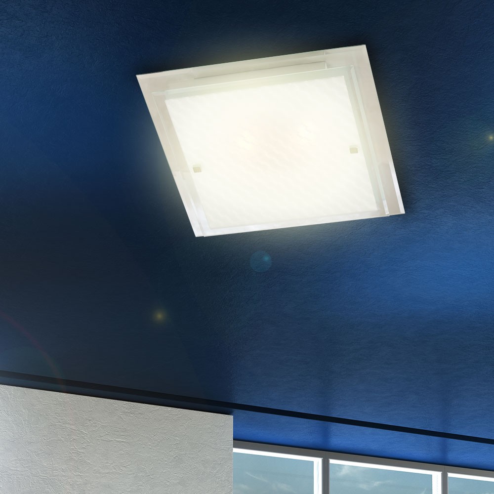 Keller Deckenlampe Deckenbeleuchtung Küchen Licht Lampe opal Glas Flur