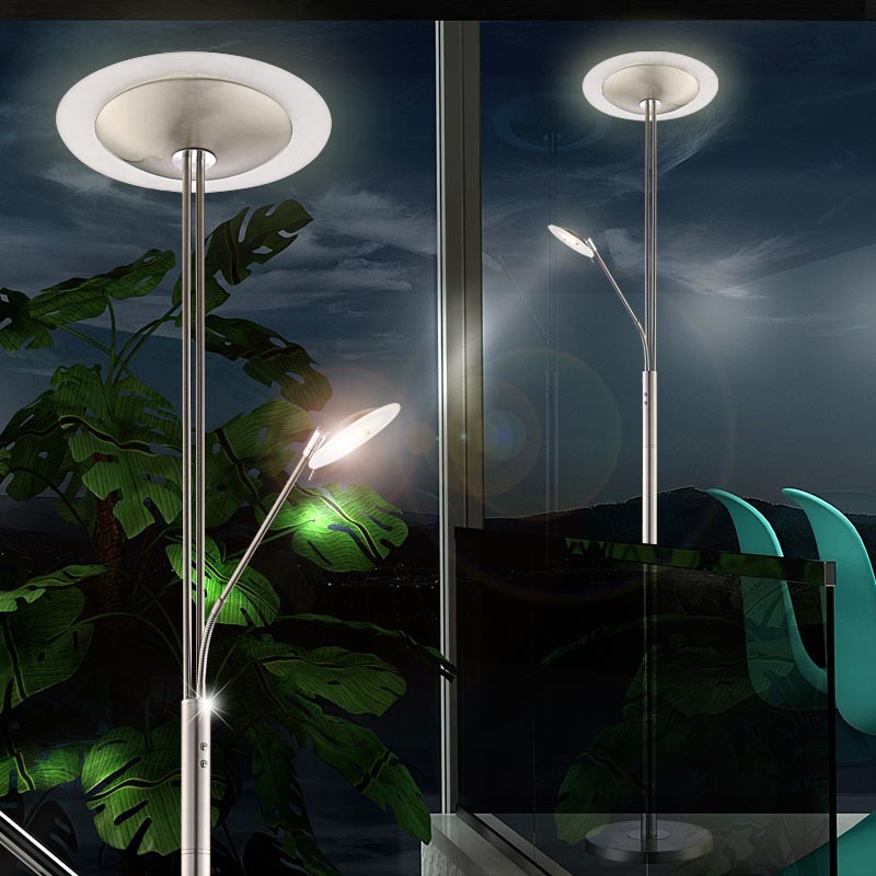 led wohnzimmerlampe:Wohnzimmerlampe-LED-Stehleuchte-Standleuchte-Stehlampe-Dimmer-Flexo led wohnzimmerlampe:Wohnzimmerlampe-LED-Stehleuchte-Standleuchte-Stehlampe-Dimmer-Flexo