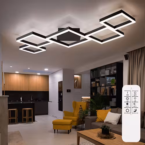 Dimmbare LED Deckenleuchte in schwarz