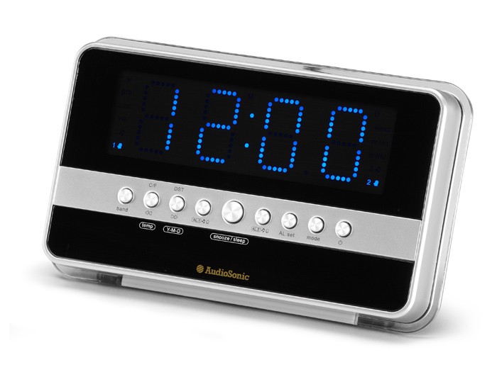 Clock Radio With Blue Extra Large Display AUX Tristar AudioSonic CL