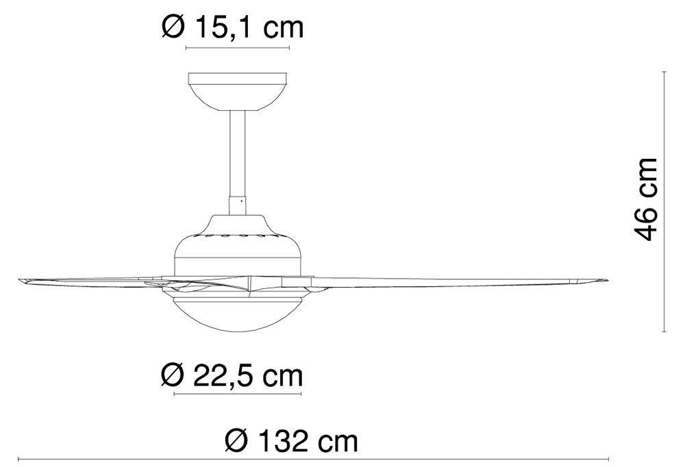 Decken Ventilator Beleuchtung Lampe Leuchte Lüfter Wohnzimmer Wärmer