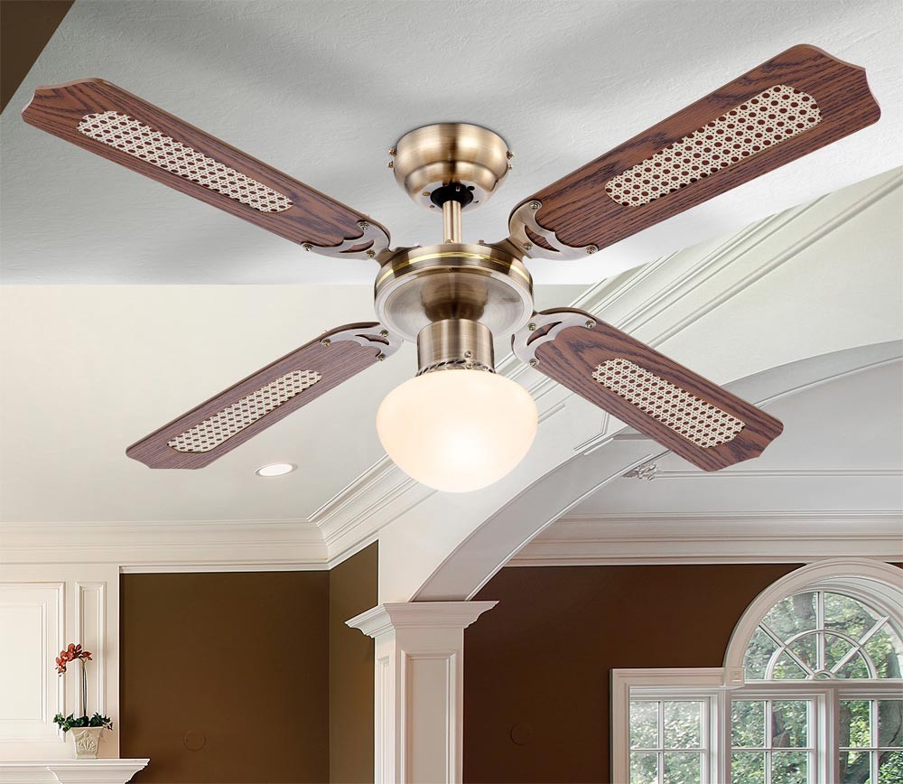 Decken ventilator leuchte led lampe wohn ess zimmer wärme ...