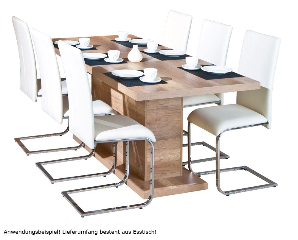 Esstisch Holz Küchentisch ausziehbar KF Board Wildeiche Ausziehtisch Esstisch Holz Zum Ausziehen ~ Esstisch Holz Küchentisch ausziehbar KF Board Wildeiche Ausziehtisch