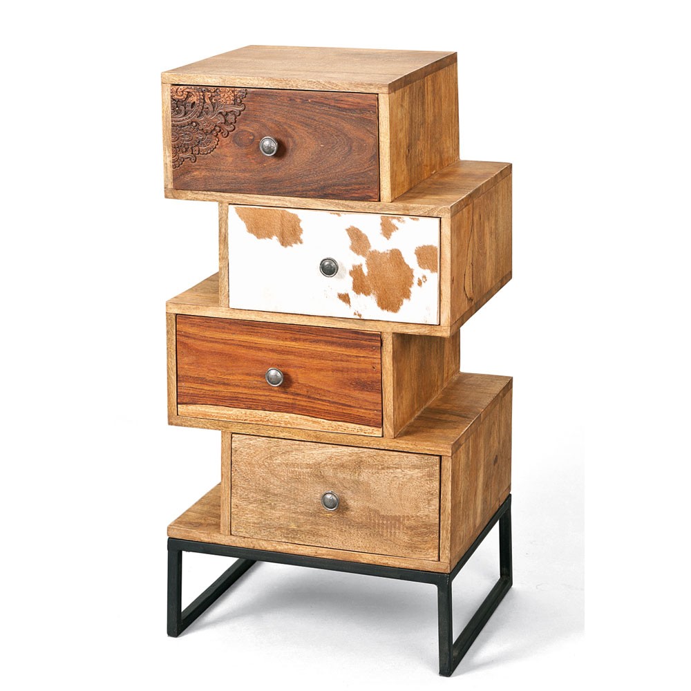 vintage wohnzimmer möbel:Wohnzimmer 4 Schubladen Mangoholz Massivholz Metall Unikat Vintage vintage wohnzimmer möbel:Wohnzimmer 4 Schubladen Mangoholz Massivholz Metall Unikat Vintage