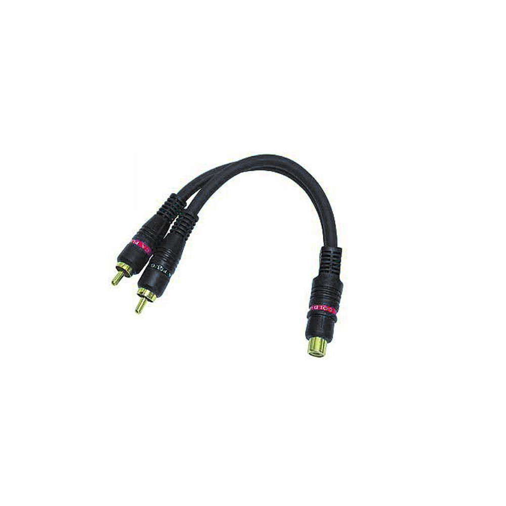 High-Quality Y-Adapter "Y-2S" 20cm Cinch 1xBuchse auf 2xStecker