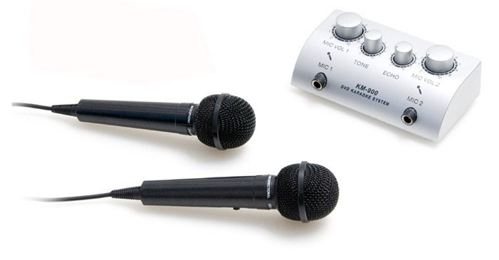 Karaoke-Mischverstärker + 2x Mikrofon TV-1 – Bild 1