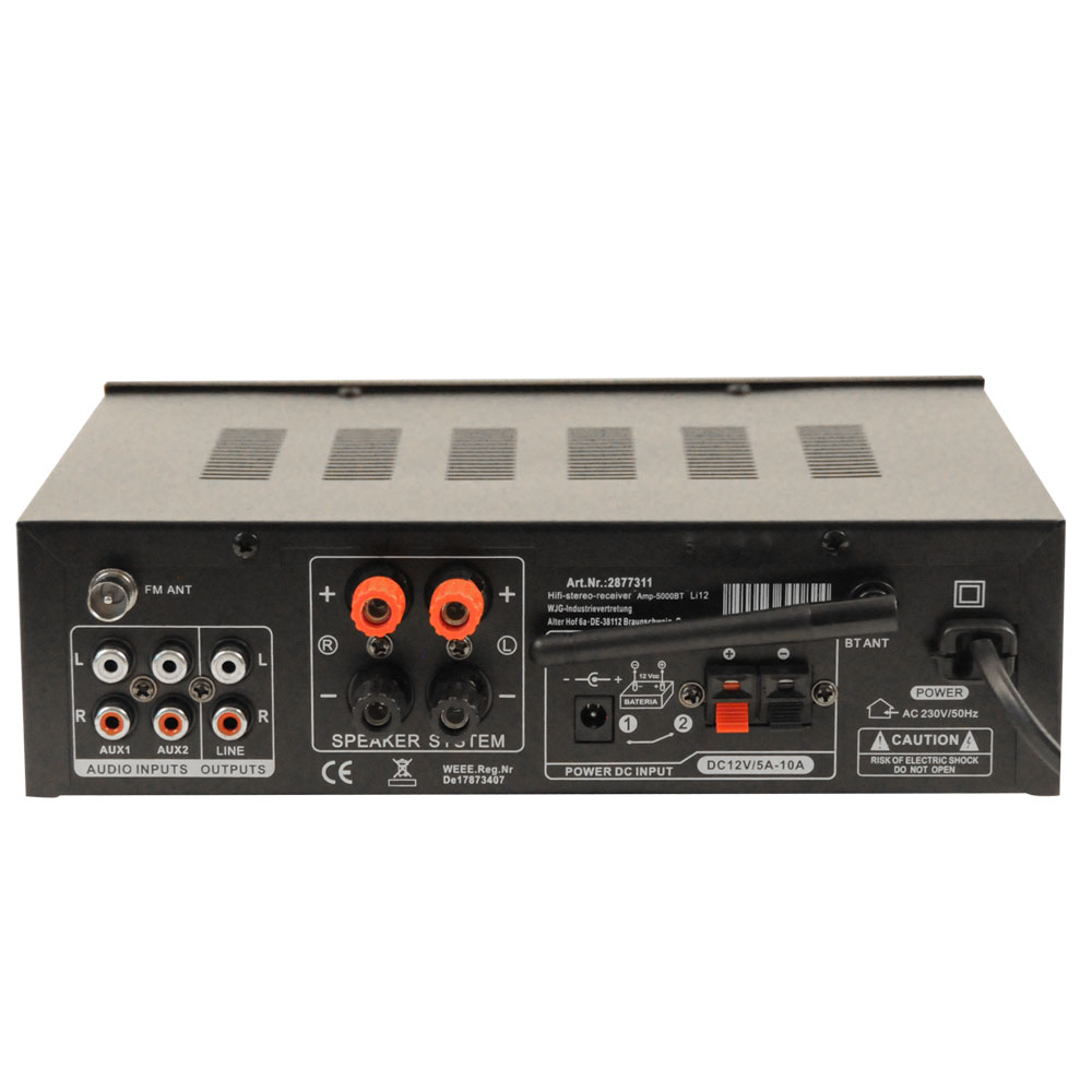 PA Anlage mit Bluetooth USB MP3 Receiver und 800 Watt Boxen – Bild 6
