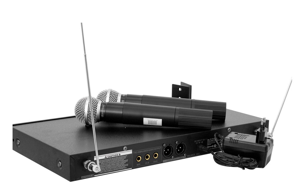Funkmikrofon-System 2x Mikrofon Omnitronic VHF-450 – Bild 6