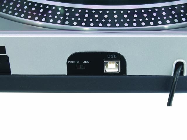 OMNITRONIC DD-2550 USB-Plattenspieler silber – Bild 2