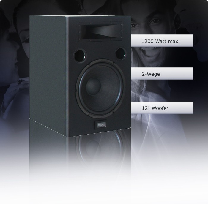 1200 Watt Lautsprecher Box mit 2-Wege Woofer
