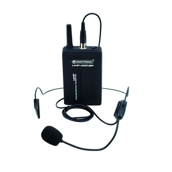 OMNITRONIC UHF-400 BP Gürtelsender + Headset 805 MHz – Bild 1