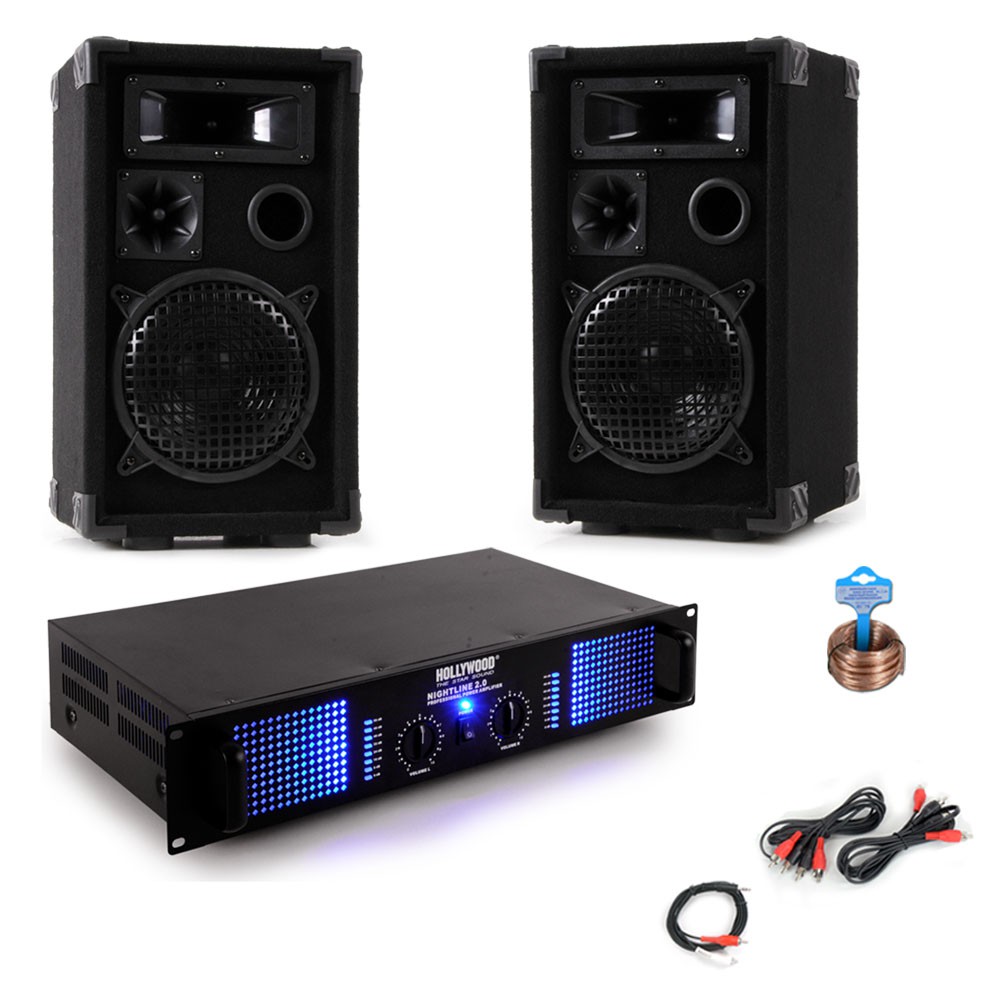 2400W PA Musikanlage Boxen und Verstärker DJ-28 – Bild 1